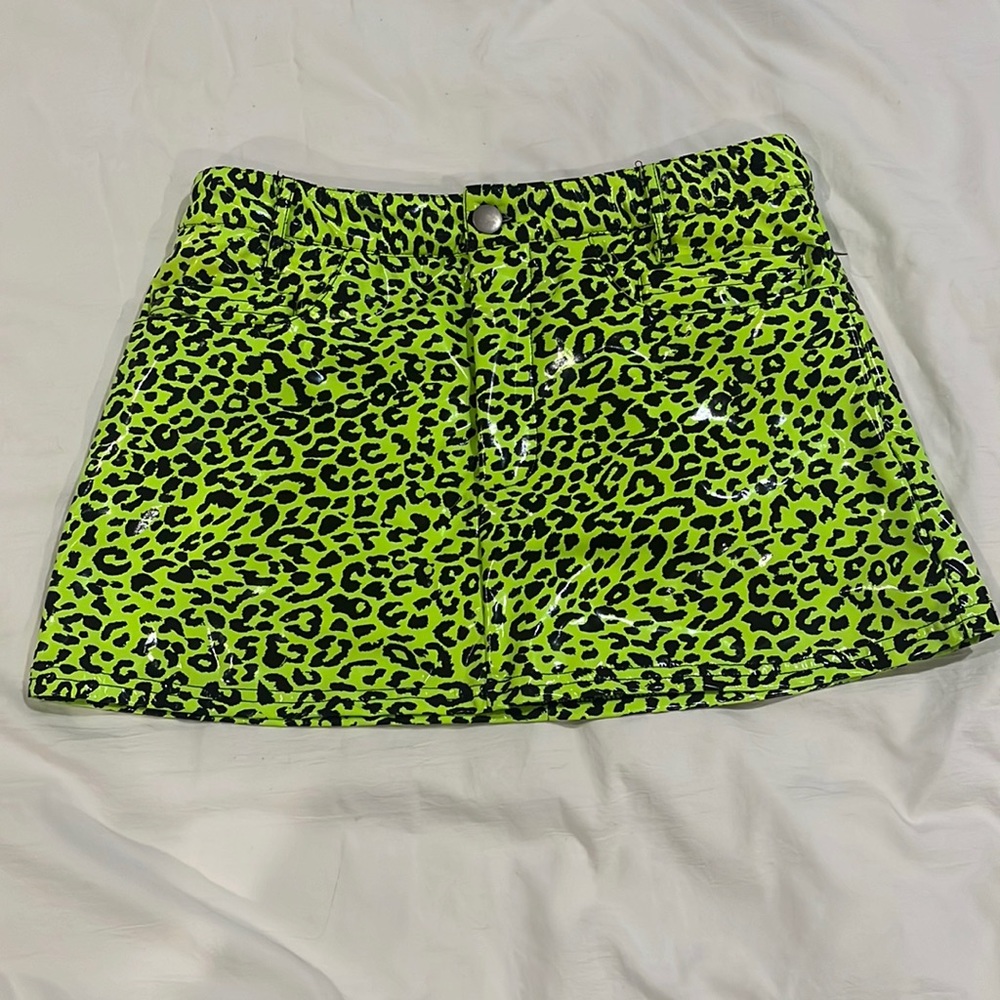 Vinyl cheetah skirt